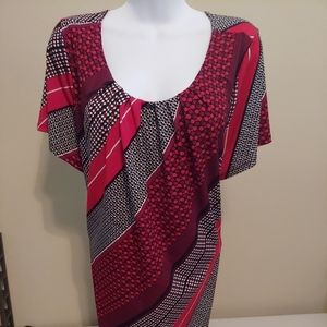 Liz Claiborne Career Woman Top Red and Black